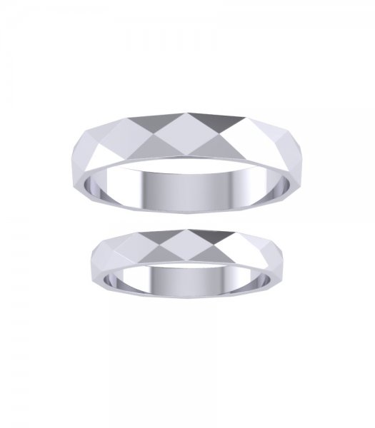 Обручальные кольца с алмазной гранью Е-307-J - превью 2