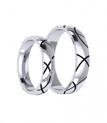 Обручальные кольца с камнями Е-308-235 - превью 1