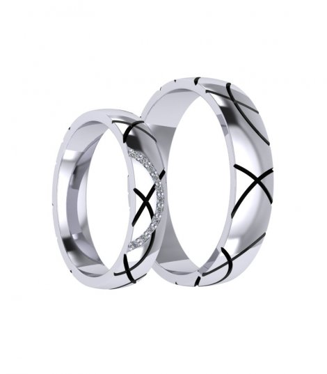 Обручальные кольца из платины Е-308-Pl фото 2