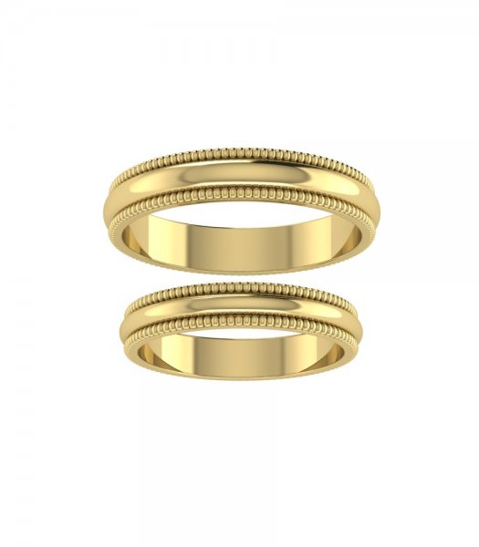 Обручальные кольца из красного золота Е-214-R - превью 3