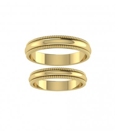 Обручальные кольца из красного золота Е-214-R - превью 3