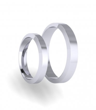 Плоские обручальные кольца Е-401-B - превью 6