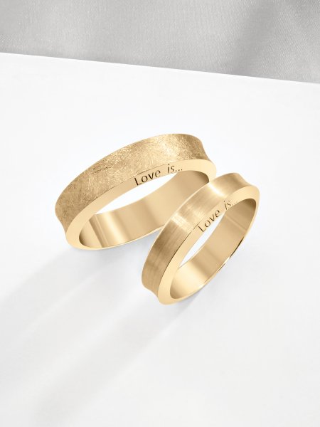 Обручальные кольца из красного золота Е-404-R - превью 2