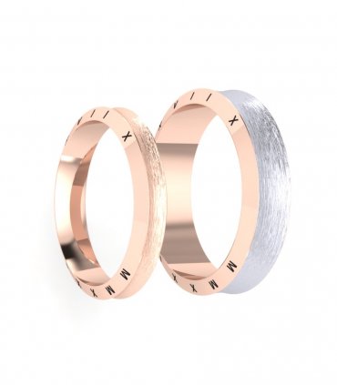 Обручальные кольца из красного золота Е-404-R - превью 5