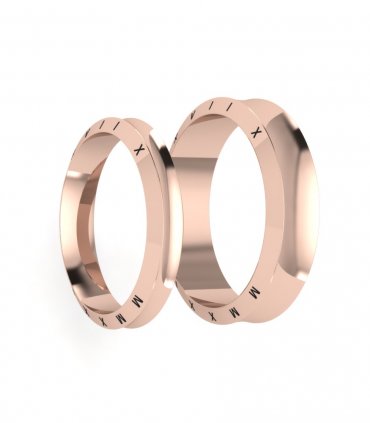 Обручальные кольца розовое золото Е-404-R - превью 1