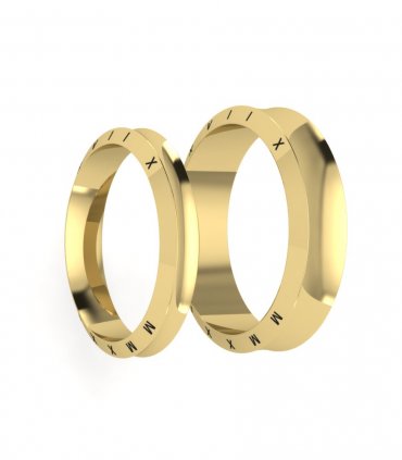 Обручальные кольца из красного золота Е-404-R - превью 3