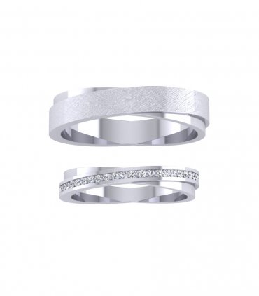 Обручальные кольца из серебра Е-504-127 - превью 4