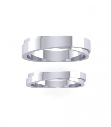 Необычные обручальные кольца на заказ Е-504-255 - превью 3