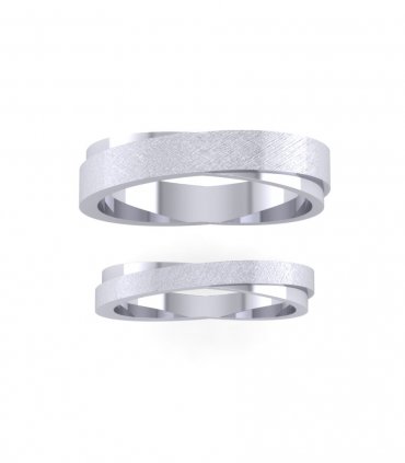 Обручальные кольца из серебра Е-504-127 - превью 1