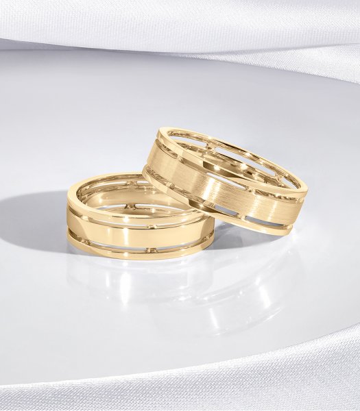 Обручальные кольца из красного золота Е-601-R - превью 6