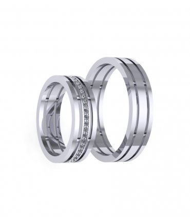Плоские обручальные кольца Е-601-62 - превью 7