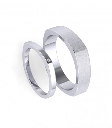 Плоские обручальные кольца Е-701 - превью 1