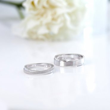 Обручальные кольца из платины  Е-504-Pl - фото