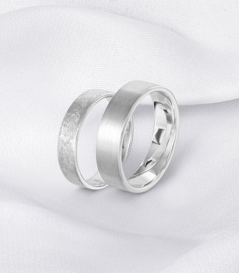 Обручальные кольца из серебра Е-101-AG фото 1