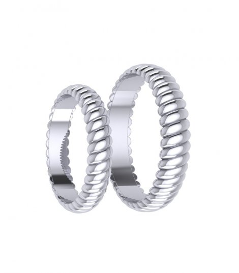 Обручальные кольца из серебра Е-303-Ag фото 1