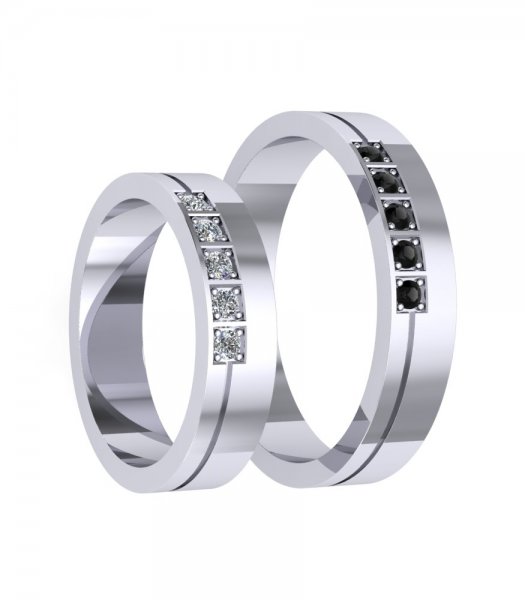 Обручальные кольца с бриллиантами В-218 - превью 5