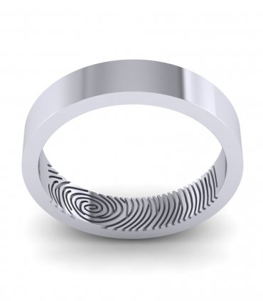 Обручальное кольцо с отпечатками пальцев Е-602 - превью 2