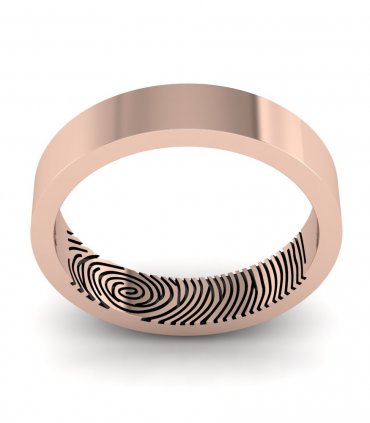 Обручальное кольцо с отпечатками пальцев Е-602 - превью 4