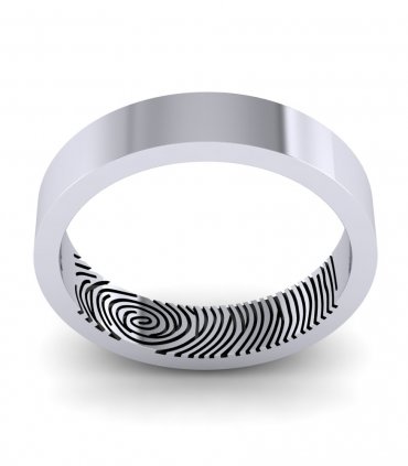 Обручальное кольцо с отпечатками пальцев Е-602 - превью 1