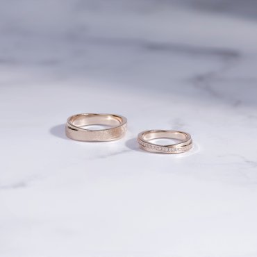 Обручальные кольца розовое золото Е-504-R - превью 4