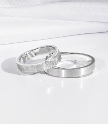 Необычные обручальные кольца на заказ Е-504-R - превью 3