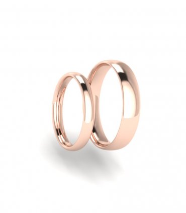 Обручальные кольца розовое золото Е-202-R - превью 1