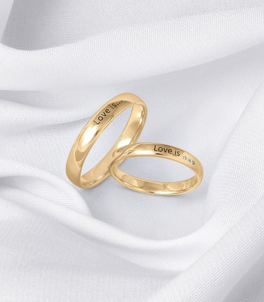 Обручальные кольца розовое золото Е-202-R - превью 2
