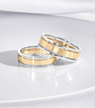 Обручальные кольца из белого золота с бриллиантами Е-601-B - превью 4