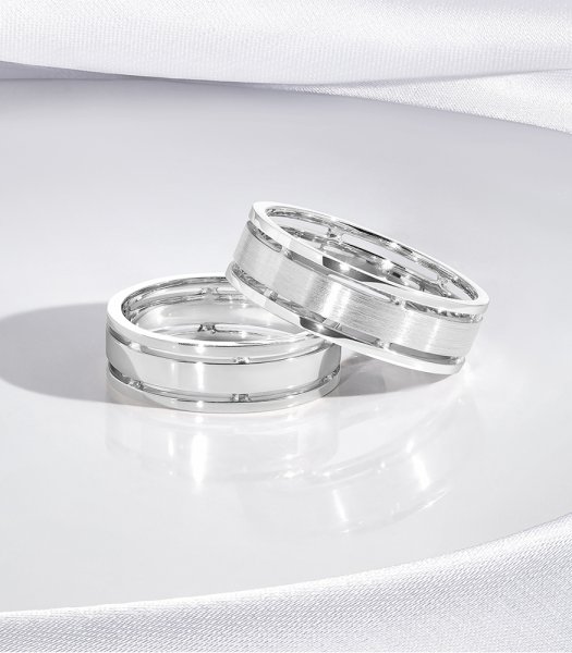 Обручальные кольца с камнями Е-601-B - превью 1
