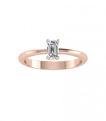 Помолвочные кольца с бриллиантом на заказ Р-010 - превью 3