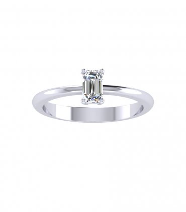 Помолвочные кольца с бриллиантом на заказ Р-010 - превью 1