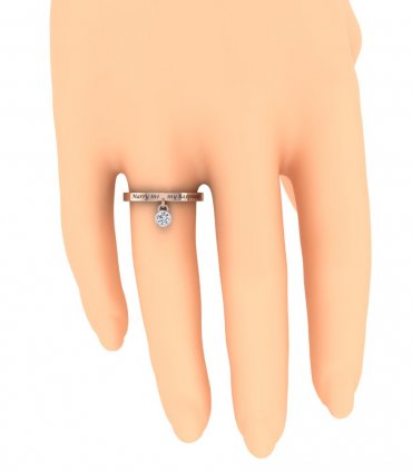 Помолвочные кольца с бриллиантом на заказ Р-101 - превью 5