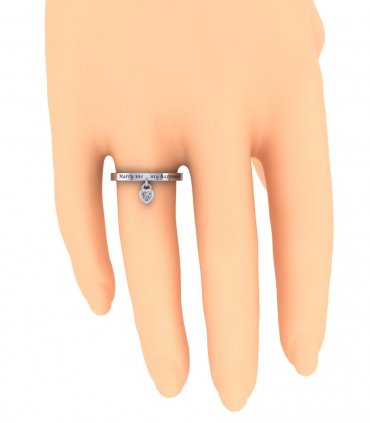 Помолвочные кольца с бриллиантом на заказ Р-102 - превью 5