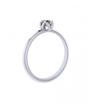 Помолвочные кольца с бриллиантом на заказ Р-001 - превью 6