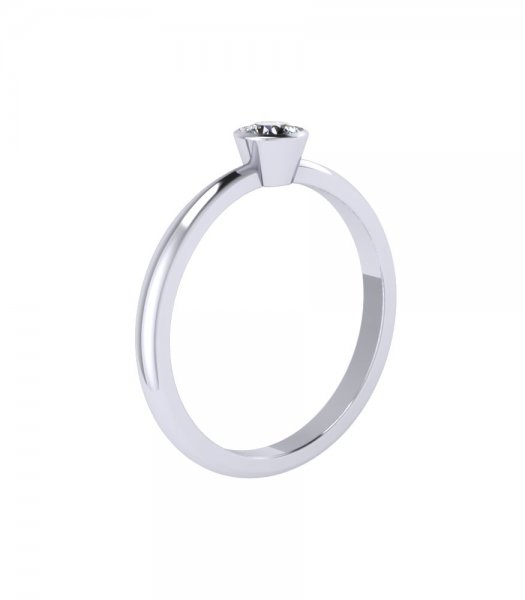 Помолвочные кольца из белого золота Р-002 - превью 5
