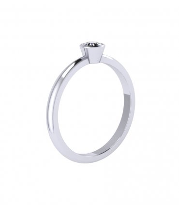 Помолвочные кольца с бриллиантом на заказ Р-002 - превью 5
