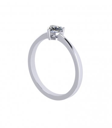 Помолвочные кольца с бриллиантом на заказ Р-005 - превью 4