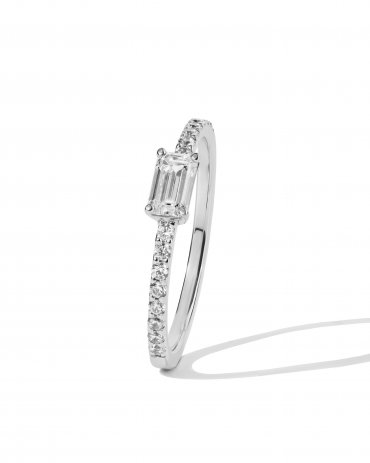 Помолвочные кольца с бриллиантом на заказ Р-009 - превью 1