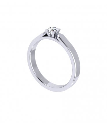 Помолвочные кольца с бриллиантом на заказ Р-017 - превью 4
