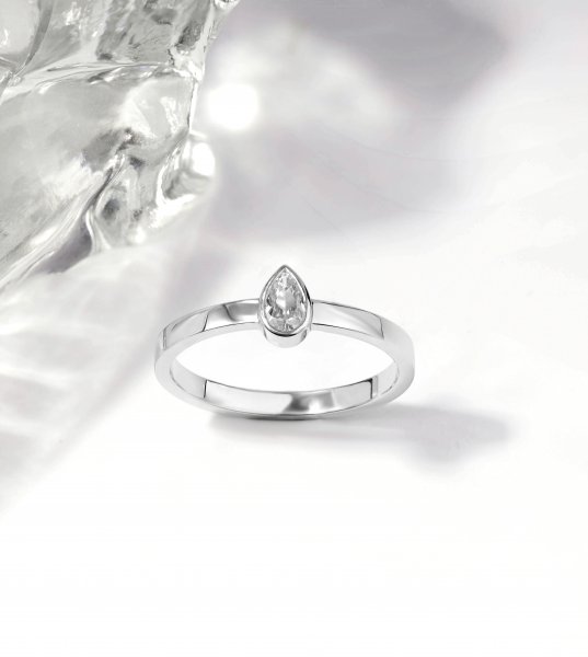 Помолвочные кольца с бриллиантом на заказ Р-026 - превью 2