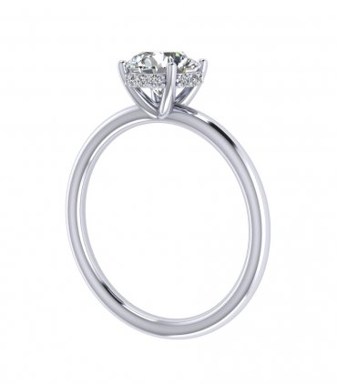 Помолвочные кольца с бриллиантом на заказ Р-028 - превью 3