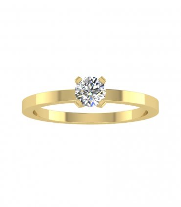 Помолвочные кольца с бриллиантом на заказ Р-029 - превью 1