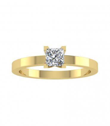 Помолвочные кольца с бриллиантом на заказ Р-034 - превью 2