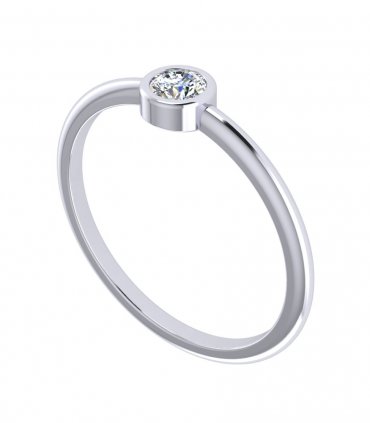 Помолвочные кольца с бриллиантом на заказ Р-035 - превью 2