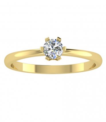 Помолвочные кольца с бриллиантом на заказ Р-040 - превью 4