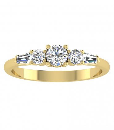 Помолвочные кольца с бриллиантом на заказ Р-042 - превью 2