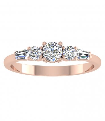 Помолвочные кольца с бриллиантом на заказ Р-042 - превью 1