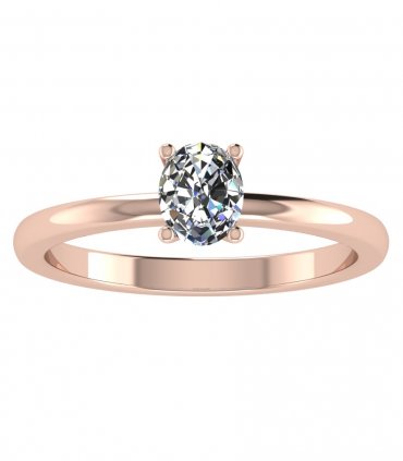 Помолвочные кольца с бриллиантом на заказ Р-043 - превью 2