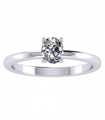 Помолвочные кольца с бриллиантом на заказ Р-043 - превью 2