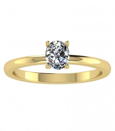 Помолвочные кольца с бриллиантом на заказ Р-043 - превью 1